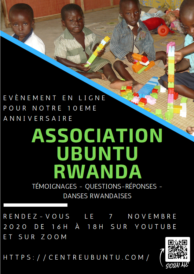 Affiche évènement en ligne 10 ans Association Ubuntu